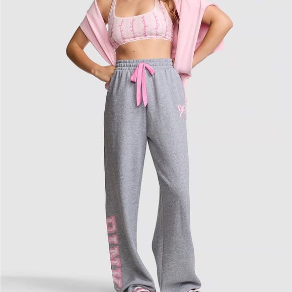 PINK X LOVESHACKFANCY WIDE-LEG SWEATPANTS - Picture 2 of 4